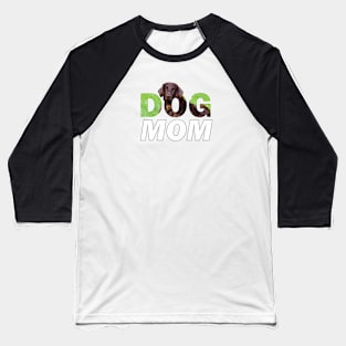 Dog Mom - flatcoat oil painting wordart Baseball T-Shirt